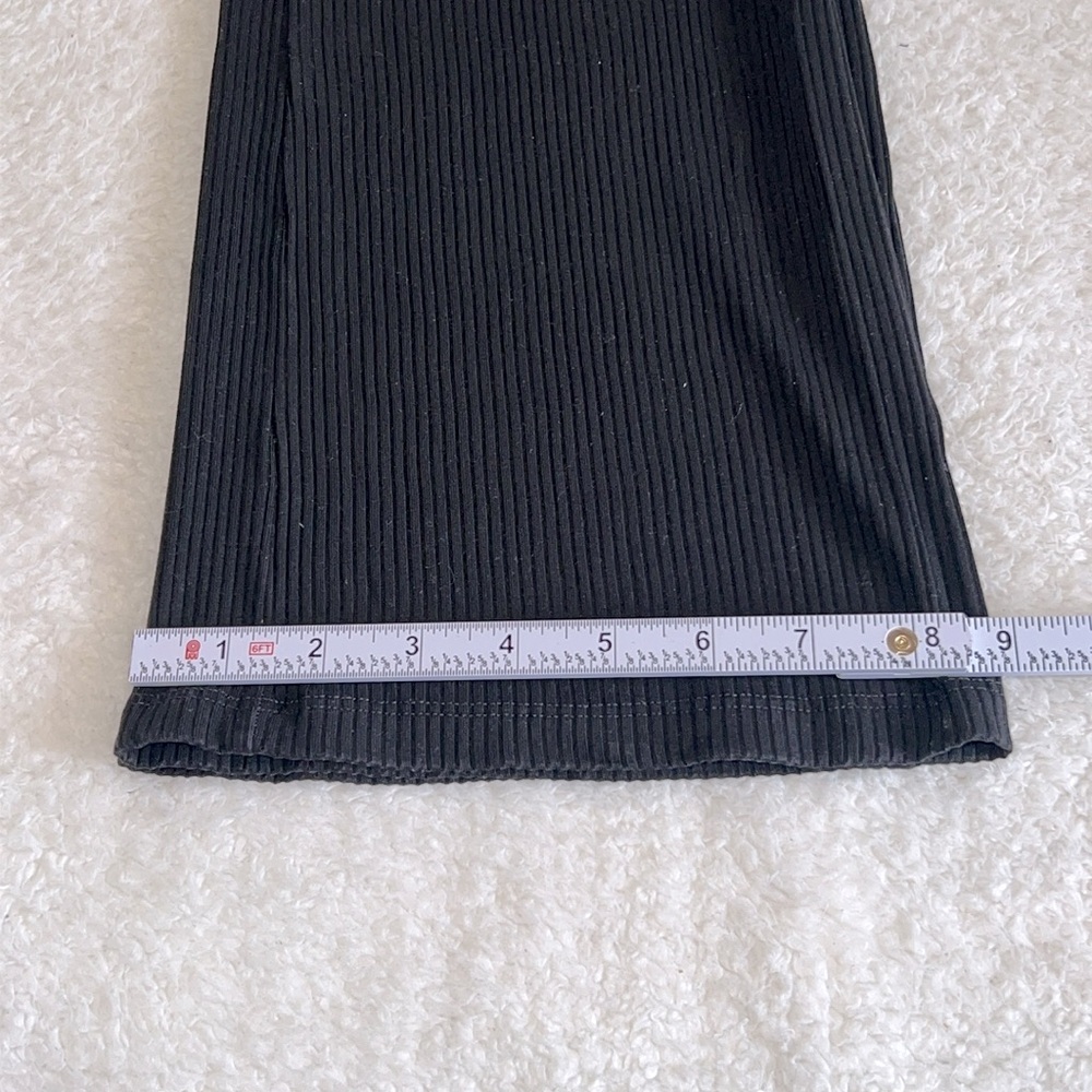 Reformation Ribbed Knit Wide Leg Jumpsuit Black XS Square Neck - Picture 7 of 13
